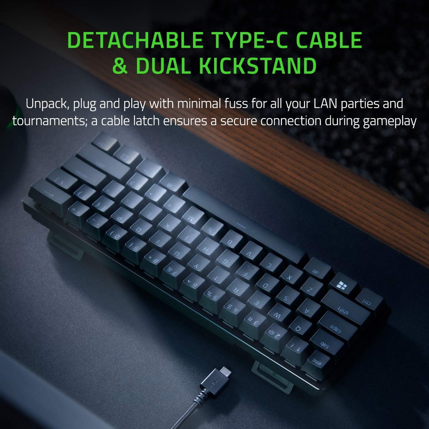 Huntsman Mini 60% Gaming Keyboard: Linear Optical Switches - Aluminum Top Frame - Chroma RGB Lighting - PBT Keycaps - Onboard Memory - Snap Tap - Black